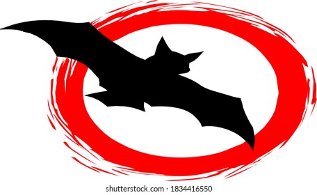 Halloween 2020 vector silhouettes icon and character. Halloween Moon, Tree Bats.