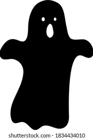 Halloween 2020 vector silhouettes icon and character. Halloween Ghost, Frame, Witch, Haunted House, Moon, Pumpkins and New ghost