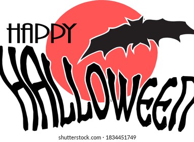 Halloween 2020 vector silhouettes icon and character. Halloween Ghost, Frame, Witch, Haunted House, Moon, Frame and Bats Happy Halloween