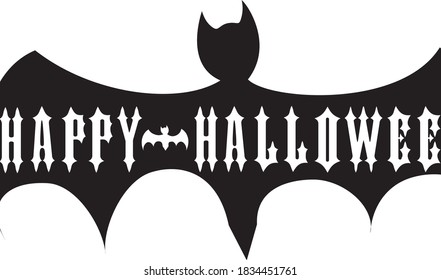 Halloween 2020 vector silhouettes icon and character. Halloween Ghost, Frame, Witch, Haunted House, Moon, Frame and Bats Happy Halloween