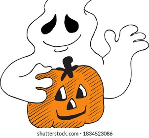 Halloween 2020 vector silhouettes icon and character. Halloween Ghost, Frame, Witch, Haunted House, Moon, Hot New Pumpkins.