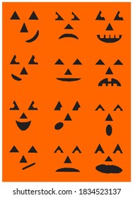 Halloween 2020 vector silhouettes icon and character. Halloween Ghost, Frame, Witch, Haunted House, Moon, Hot New Pumpkins.