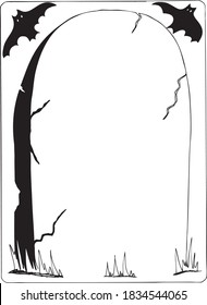 Halloween 2020 vector silhouettes icon and character. Halloween Ghost, Frame, Witch, Haunted House, Moon, Hot New Tree Tombstone