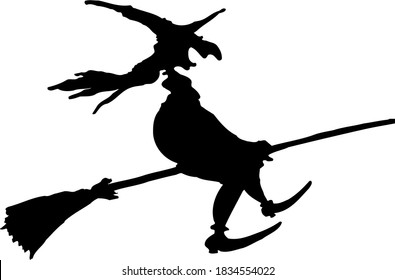 Halloween 2020 vector silhouettes icon and character. Halloween Ghost, Frame, Witch, Haunted House, Moon, Hot New Magic Witch.