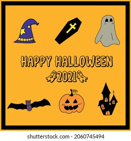 Halloween 2021 sticker ,icon pack for any design or commercial uses