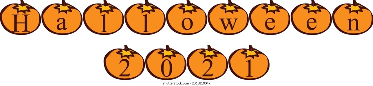 halloween 2021 vector greeting design. Illustration EPS 10