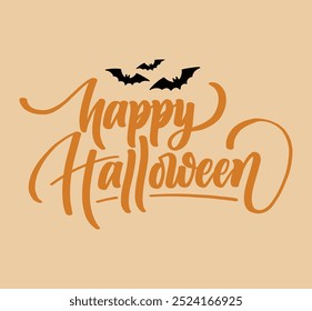 halloween 2024 happy new year illustration logo design with bat for you 