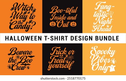 Halloween (31 October) design for t-shirt, cards, frame artwork, bags, mugs, stickers, Organic food tags, icon etc. Print Ready Halloween T-Shirt Template - Vector.