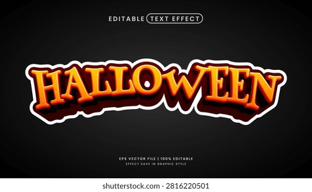 Halloween 3d editable text effect template