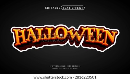 Halloween 3d editable text effect template