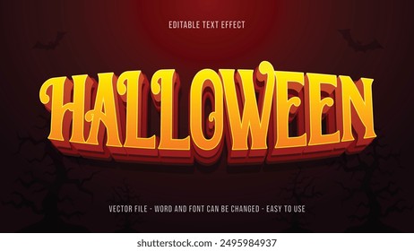 Halloween 3d text effect, editable text style
