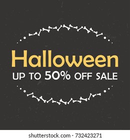 Halloween 50% off sale Background Banner 
