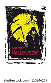 Halloween. Abstract background. Hand drawn. Vector illustration.