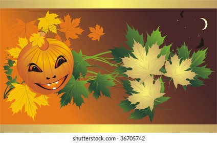 Halloween. Abstract composition for banner. Vector