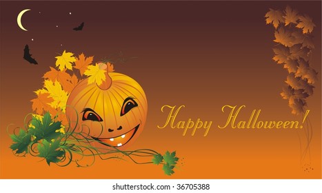 Halloween. Abstract composition for card. Vector