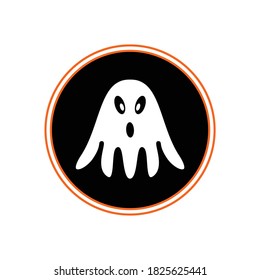 The Halloween abstract ghost icon vector illustration design
