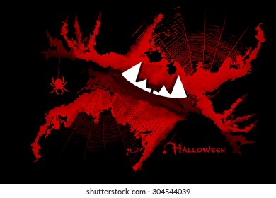 Halloween abstract monster. Vector