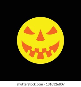 Halloween abstract smile icon vector sign  illustration design