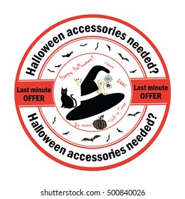 Halloween accessories needed? Last minute offer - stamp for print.