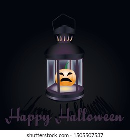 Halloween adamant lantern with pumpkin