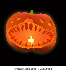 Halloween alien pumpkin