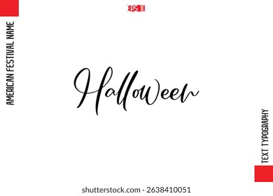 Halloween   -American Festivals Name Typography Text
