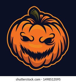 Halloween Angry Pumpkin Head
Mascot Vector Illustration Suitable For Logo or Anything - Spooky Monster