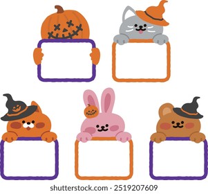 halloween animal character costume name tag