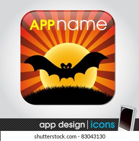 icono de aplicación de halloween para dispositivos móviles
