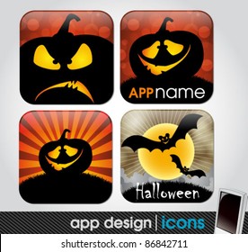 halloween app icons for mobile devices