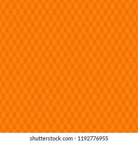Halloween Argyle plaid. Scottish pattern in orange, black and white rhombuses. Scottish cage. Traditional Scottish background of diamonds . Seamless fabric texture. Vector illustration
