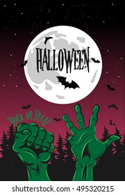 Halloween Art Poster Vector