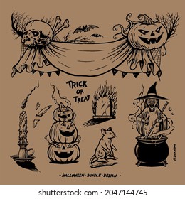 halloween art sheet bundle for your design
