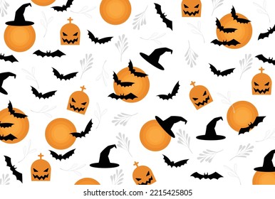Halloween artwork vector illustration graphic design wallpaper background collection
