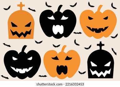 Halloween ilustración vectorial diseño gráfico fondo de fondo de fondo