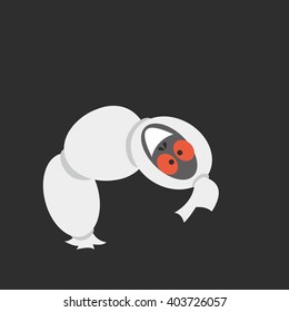  Halloween asian ghosts design template. Vector illustration