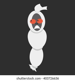  Halloween asian ghosts design template. Vector illustration