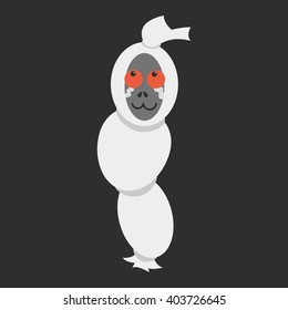  Halloween asian ghosts design template. Vector illustration