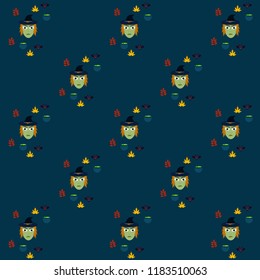Halloween autumn fallen leaves, witch and bat vector