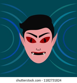 Halloween Autumn Mask Dracula Franckenstein Mummy Bat Vector