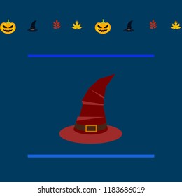 halloween autumn pumpkin fallen leaves hubcap witch vector