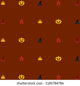 halloween autumn pumpkin fallen leaves hubcap witch vector