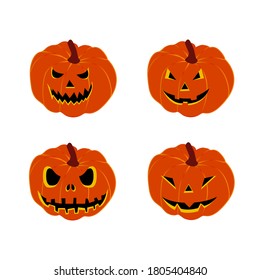 halloween autumn, pumpkin, icon set