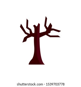 halloween autumn tree isolated icon vector illustration design
