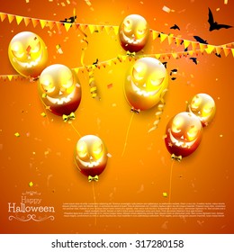 Halloween background with balloons