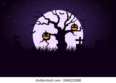 Halloween background for banner, poster, or invitation card.