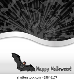 Halloween background with bats and place for text, vector illustration