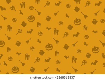 Halloween background with bats and pumpkin. Good for textile fabric design, wrapping paper, website wallpapers, textile, wallpaper and apparel. vector illustration