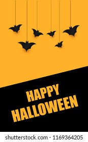 Halloween background with bats. Vector illustartion
