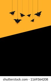 Halloween background with bats. Vector illustartion